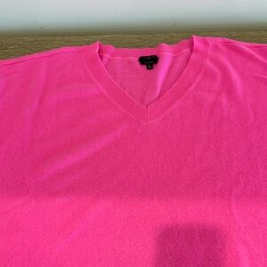 Hot pink V neck cashmere sweater size 2x by Talbots